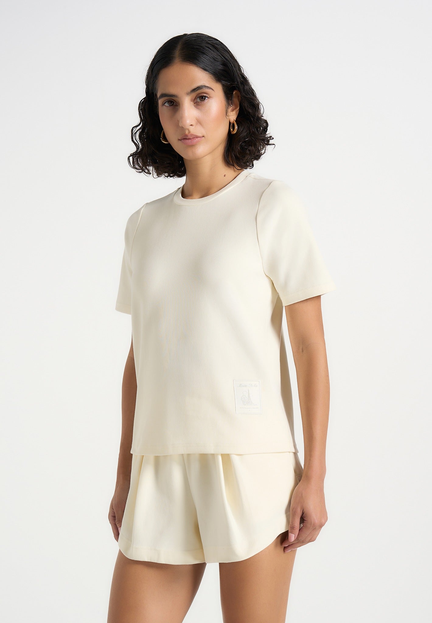 TS002 - Short Sleeve Cotton T-Shirt - Pale Yellow 