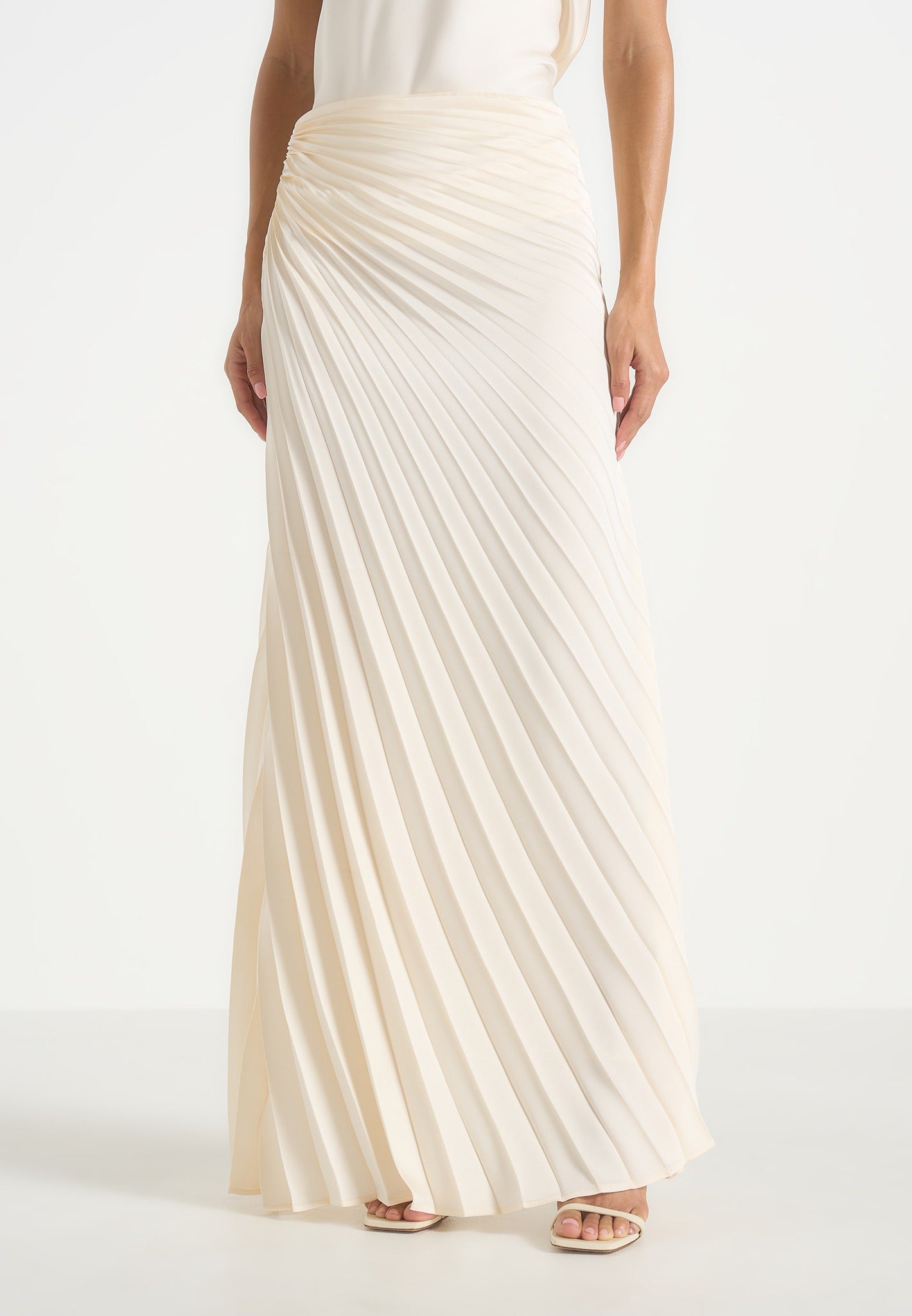 fiona-satin-fan-pleat-maxi-skirt-ivory 