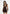 Mirena - Ruched Open Back Mini Dress With Scarf - Brown