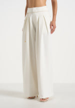 flora-box-pleat-wide-leg-belted-trousers-white