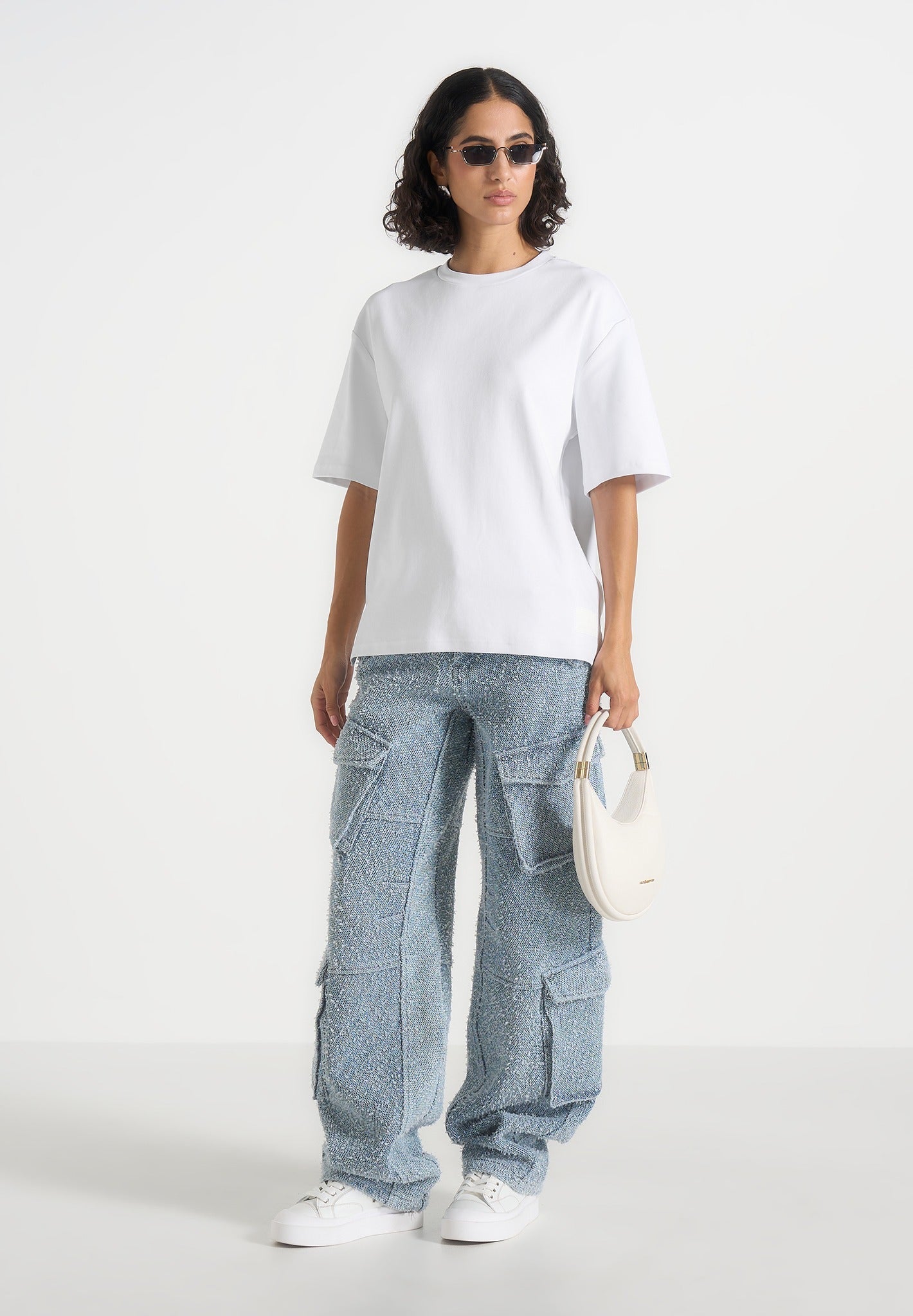 TS007 - Unisex Relaxed Fit Cotton T-Shirt - White 