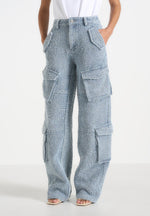 anne-denim-high-waisted-boucle-cargo-pants-mid-blue