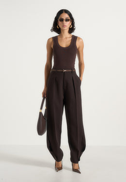 sophie-twist-leg-tailored-pants-brown
