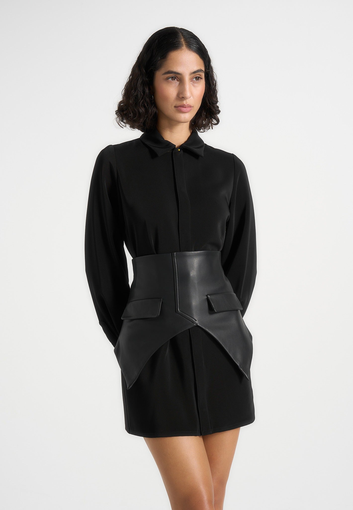 keira-corset-overlay-shirt-mini-dress-black 
