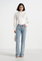 Margot - Cotton Corset Shirt - White