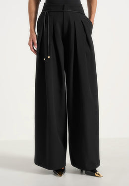 flora-box-pleat-wide-leg-belted-pants-black