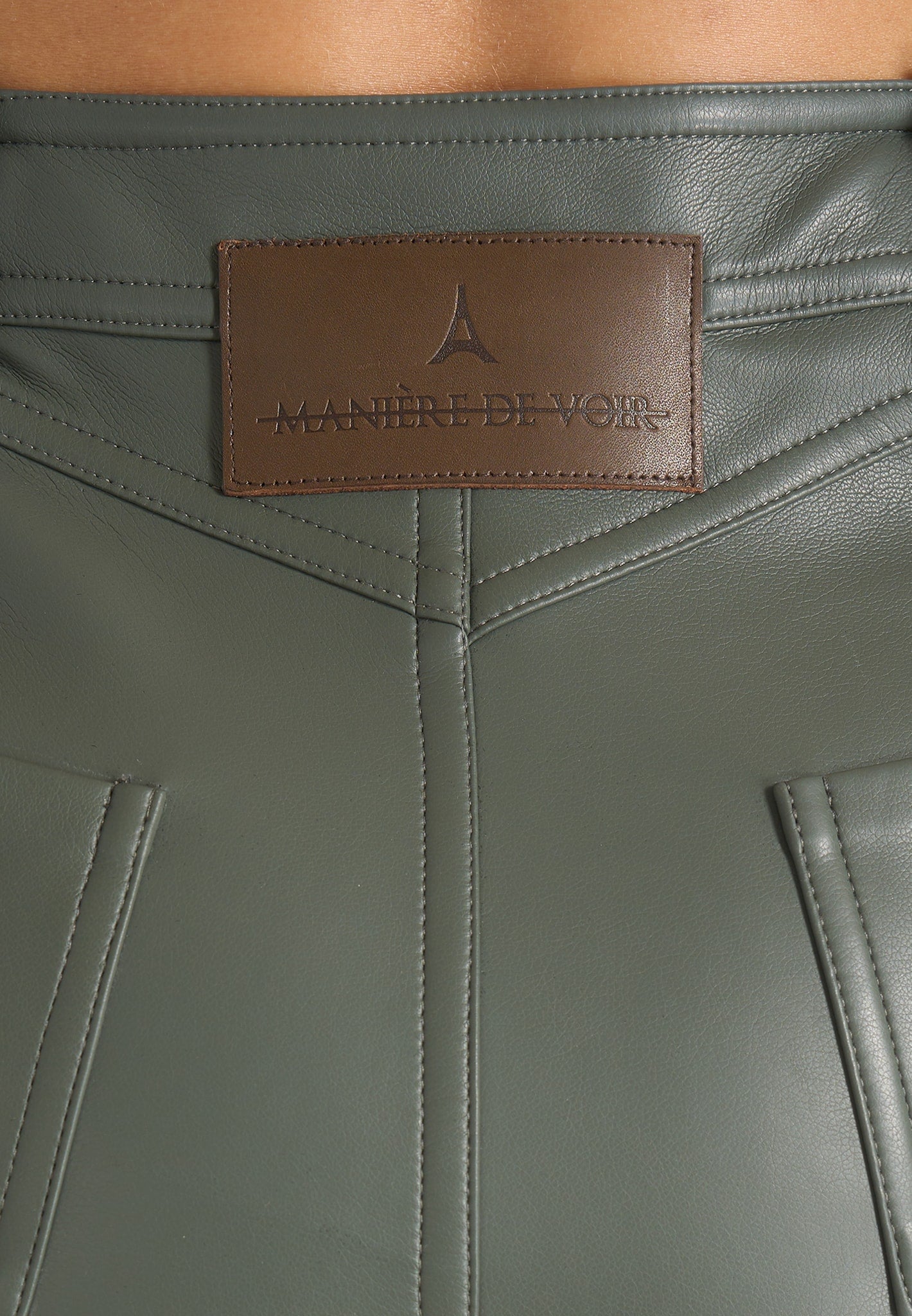 ambre-leather-lace-up-flared-trousers-olive