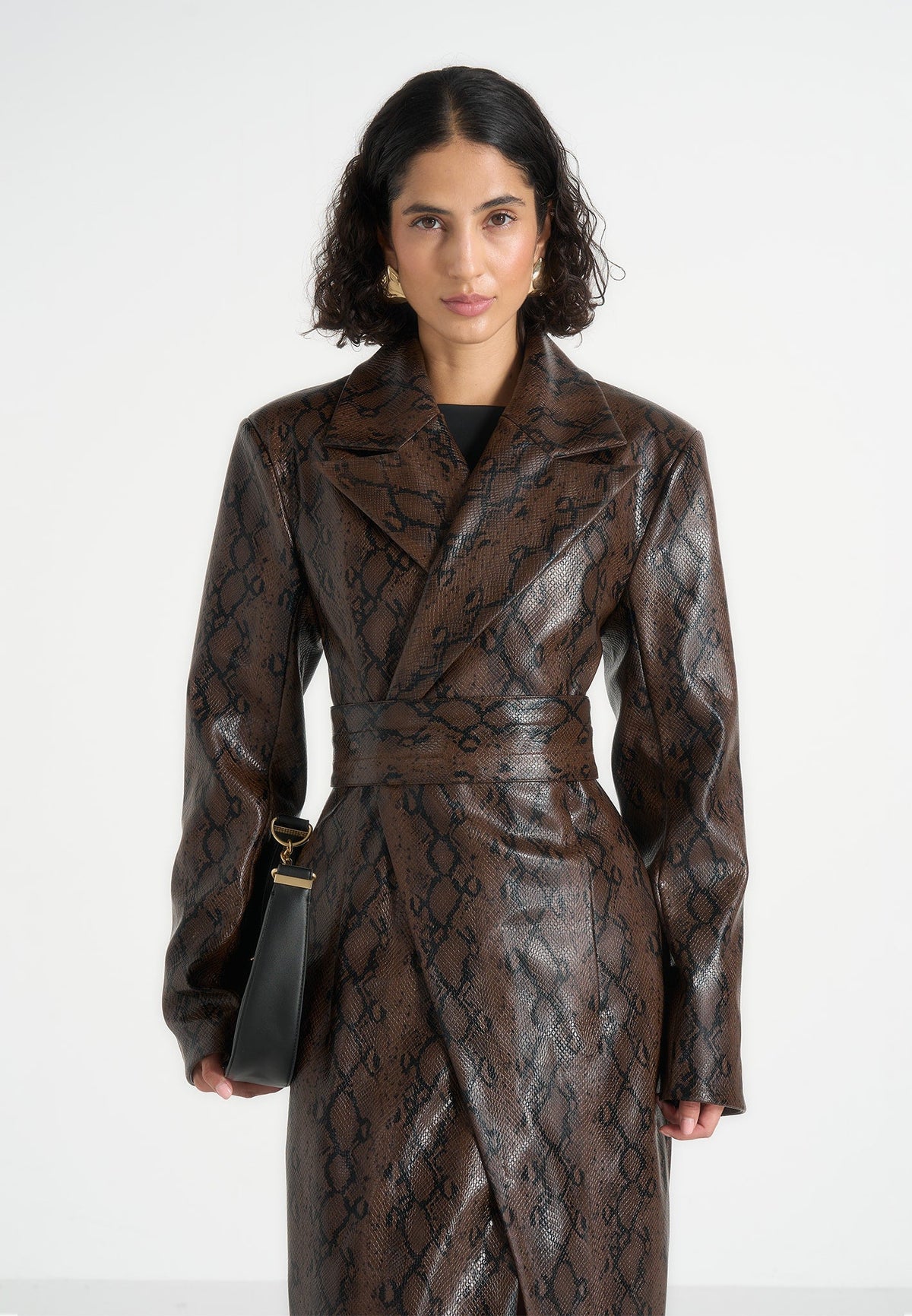 esma-python-asymmetric-coat-with-cinch-belt-brown
