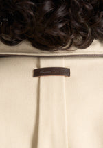 Lelia - Cropped Suede Trench 2-in-1 Gilet Coat With Belt - Beige/Brown