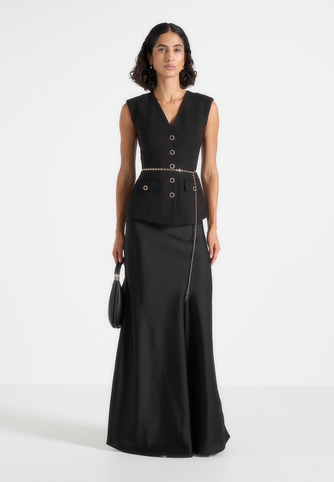 nahla-chain-belt-waistcoat-satin-maxi-dress-black
