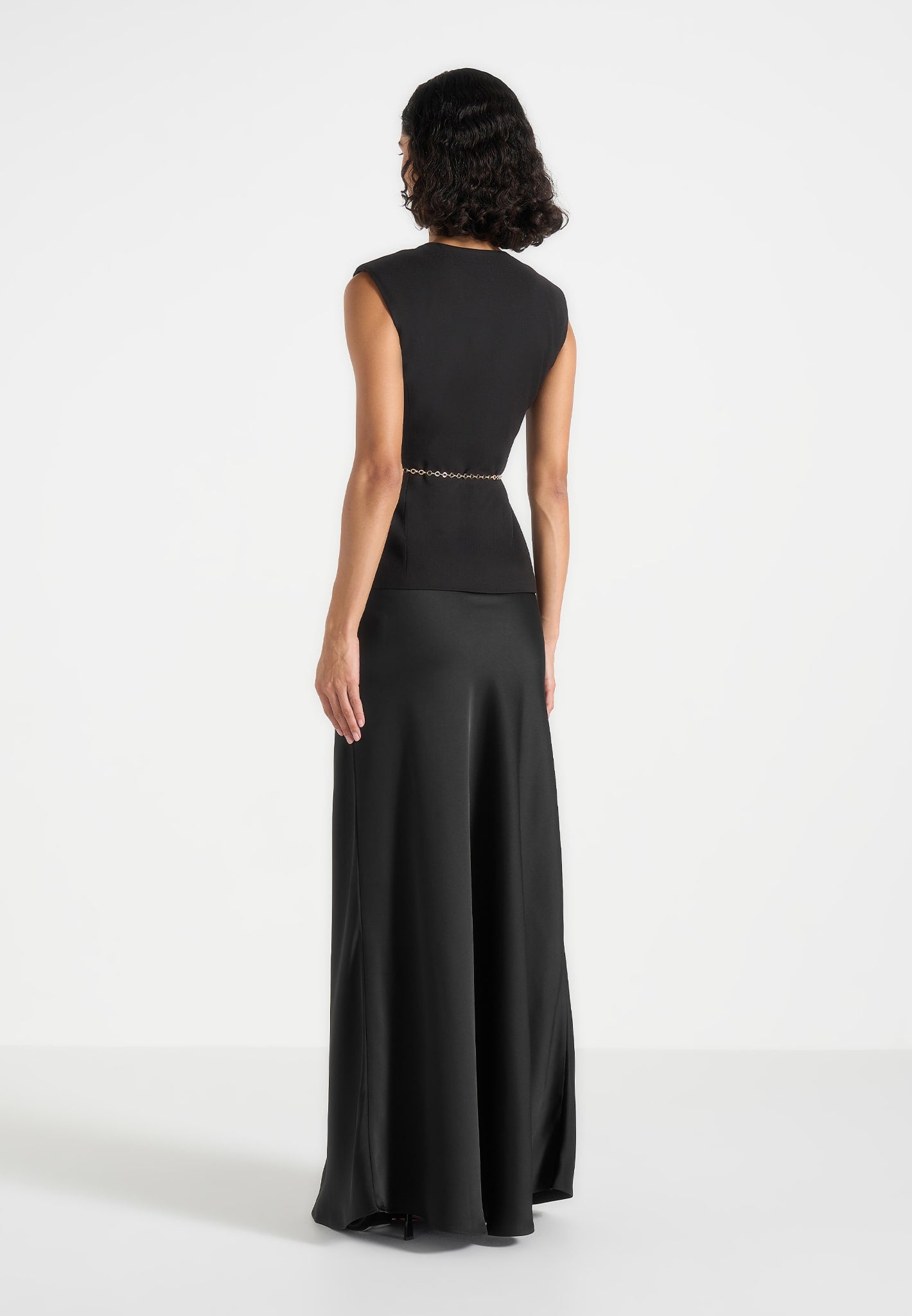 nahla-chain-belt-waistcoat-satin-maxi-dress-black