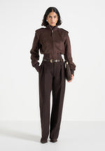 delfina-suede-layered-shoulder-cropped-bomber-jacket-brown