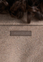 Cosette - Wool Lapel Bomber Jacket - Taupe