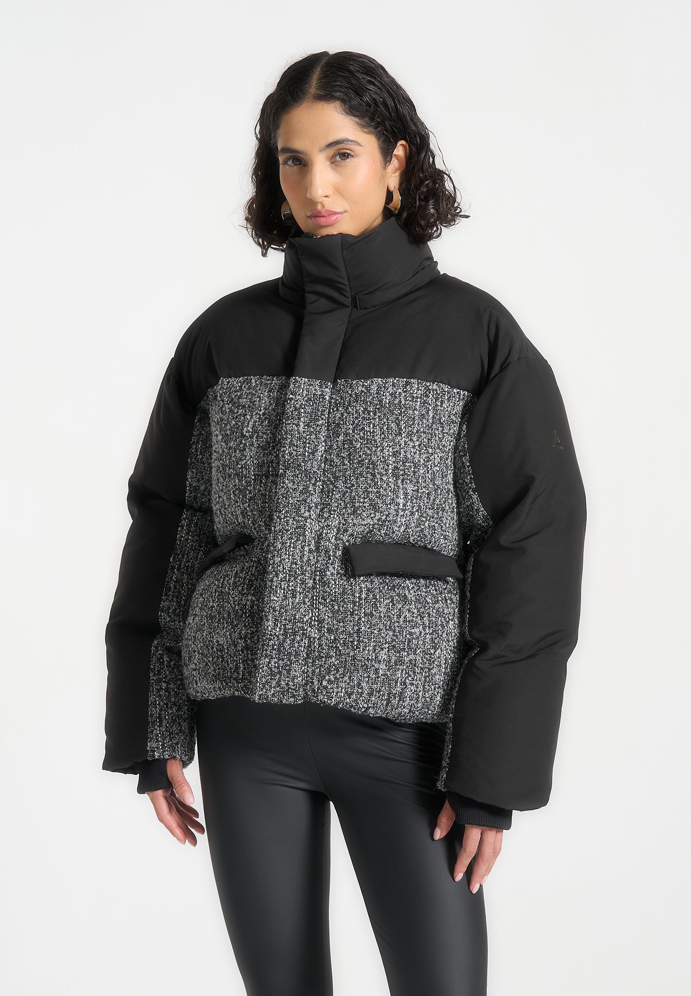 oversized-tweed-puffer-jacket-black 