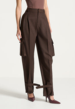 danielle-tailored-pleated-cargo-pants-brown
