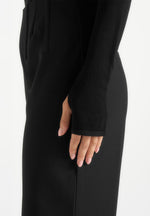 Honor - Wool-Blend Turtleneck Knit Bodysuit - Black