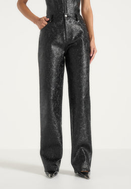 ruth-embossed-leather-mid-rise-pants-black