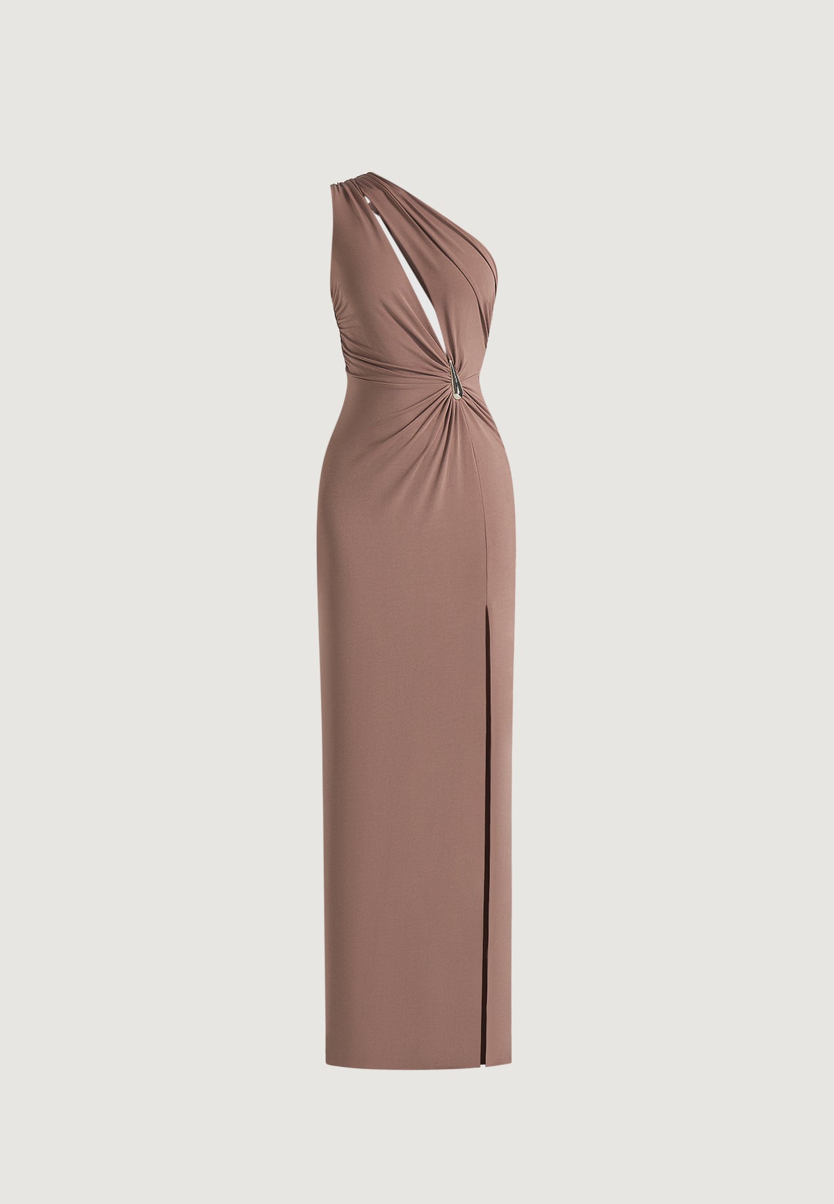 Vanessa Asymmetric Maxi Dress - Taupe