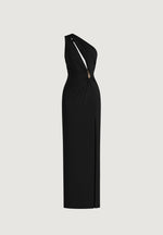 Vanessa Asymmetric Maxi Dress - Black
