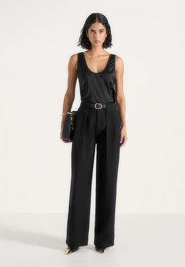 Jodie Pleated Pants - Black