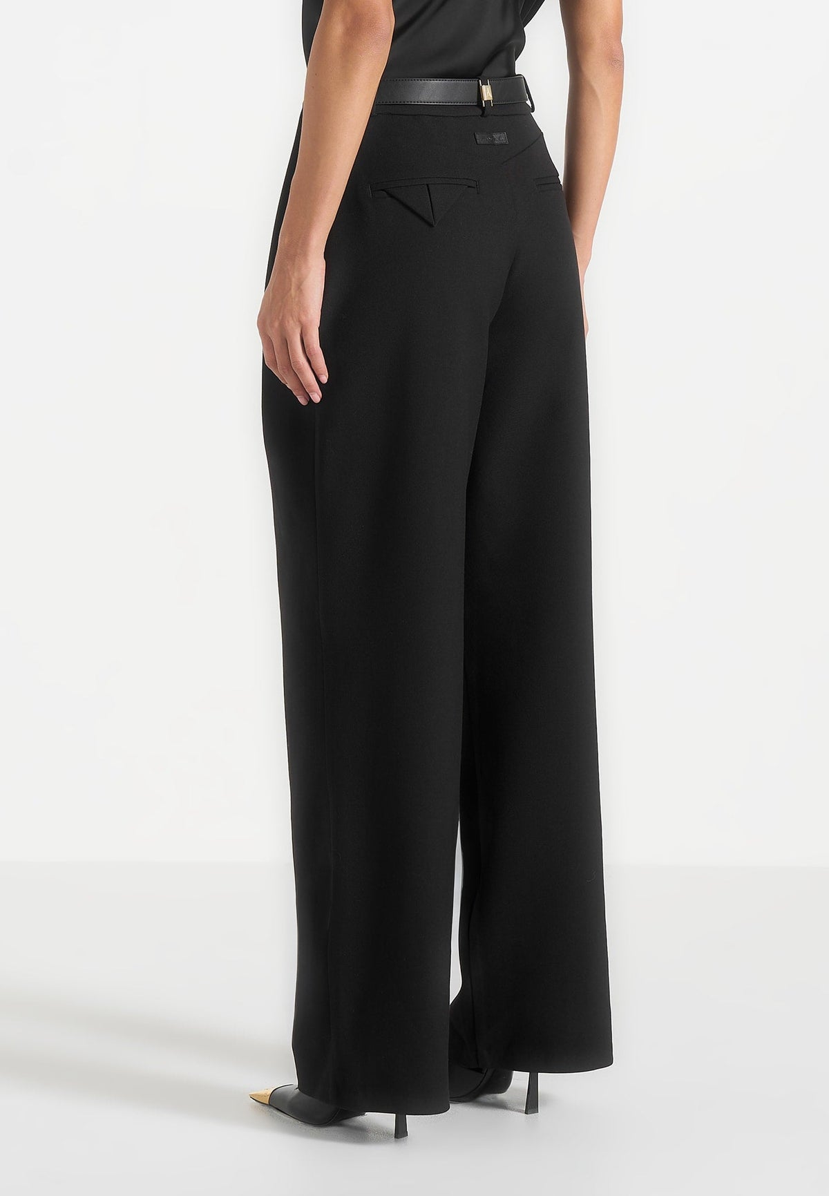 Jodie Pleated Trousers - Black