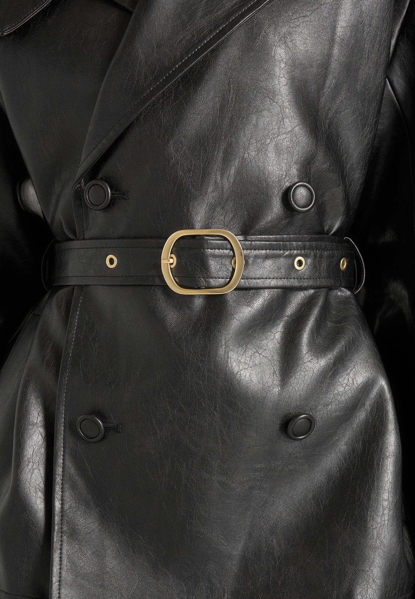 Whitney - Oversized Blazer Jacket With/ Belt - Black