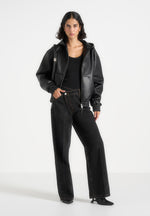 unisex-leather-cropped-hoodie-black1