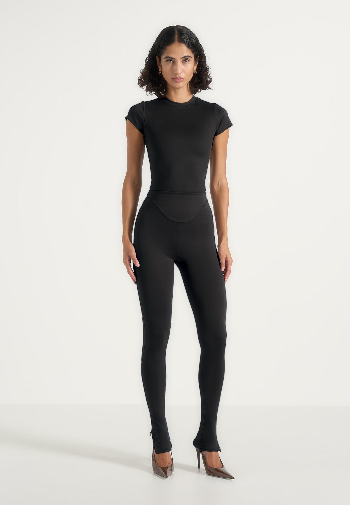 Wren - Cap Sleeve Baby Tee - Black