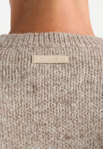 Theo - Asymmetric Brushed Wool-Blend Knit Jumper - Taupe