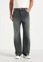 DN002 - Relaxed Fit Washed Jean - Charcoal Grey