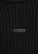 Makayla - Shawl Collar Rib Knit Cardigan - Black