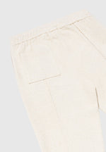 boucle-pintuck-tapered-trousers-beige