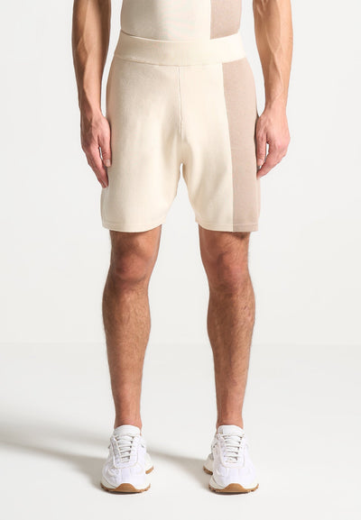 colour-block-knit-shorts-black-beige