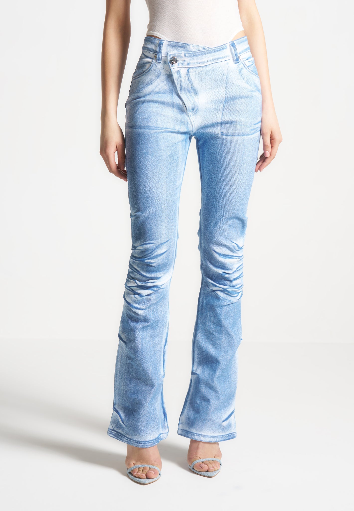 denim-effect-tacked-fit-and-flare-jeans-white-blue