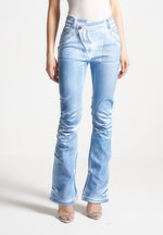denim-effect-tacked-fit-and-flare-jeans-white-blue