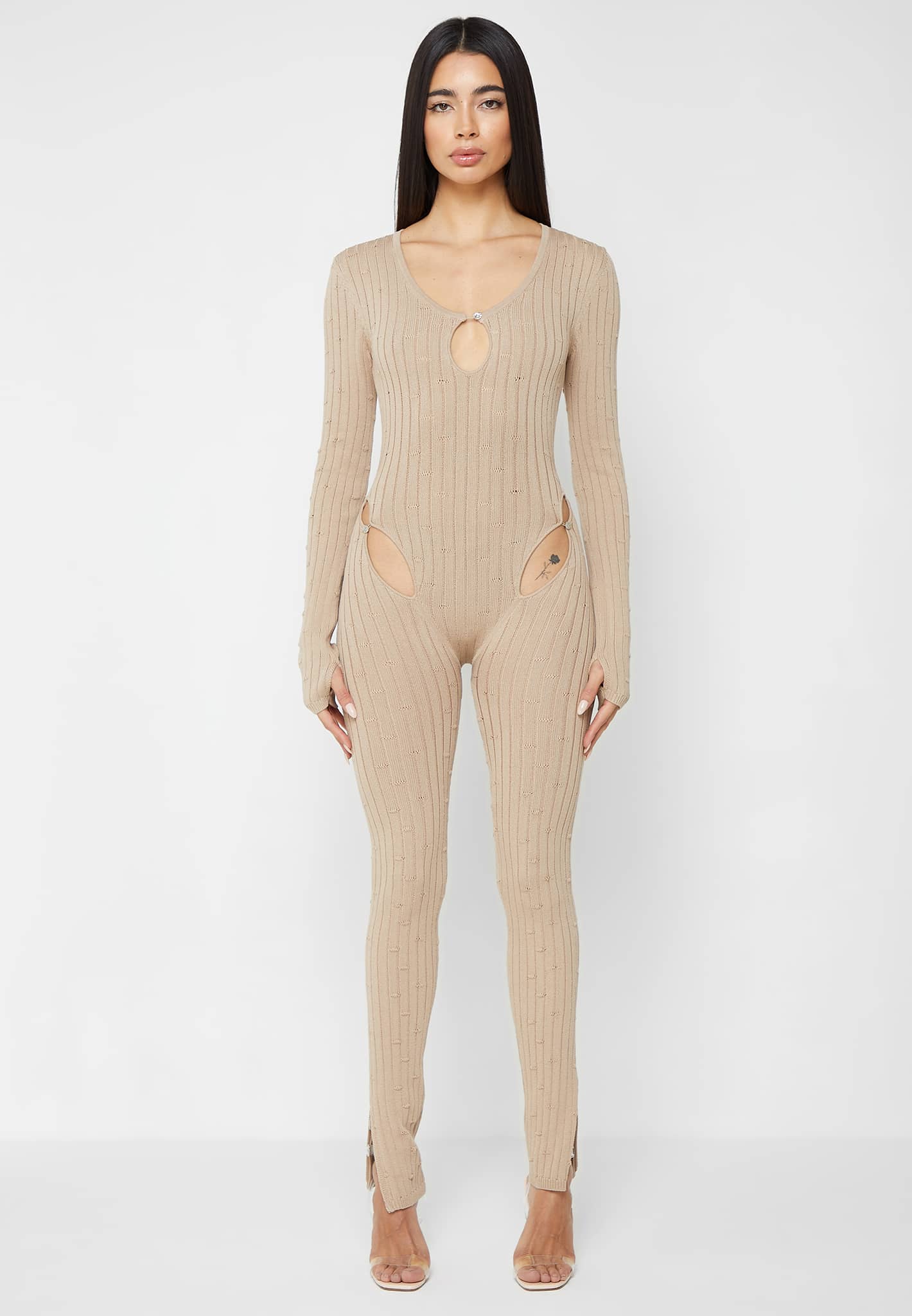 distressed-knitted-cut-out-jumpsuit-taupe 
