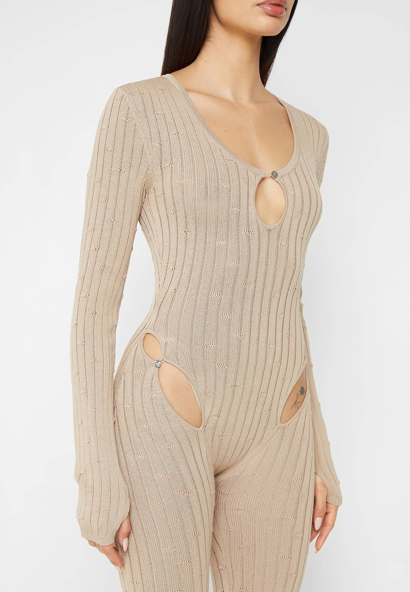 distressed-knitted-cut-out-jumpsuit-taupe