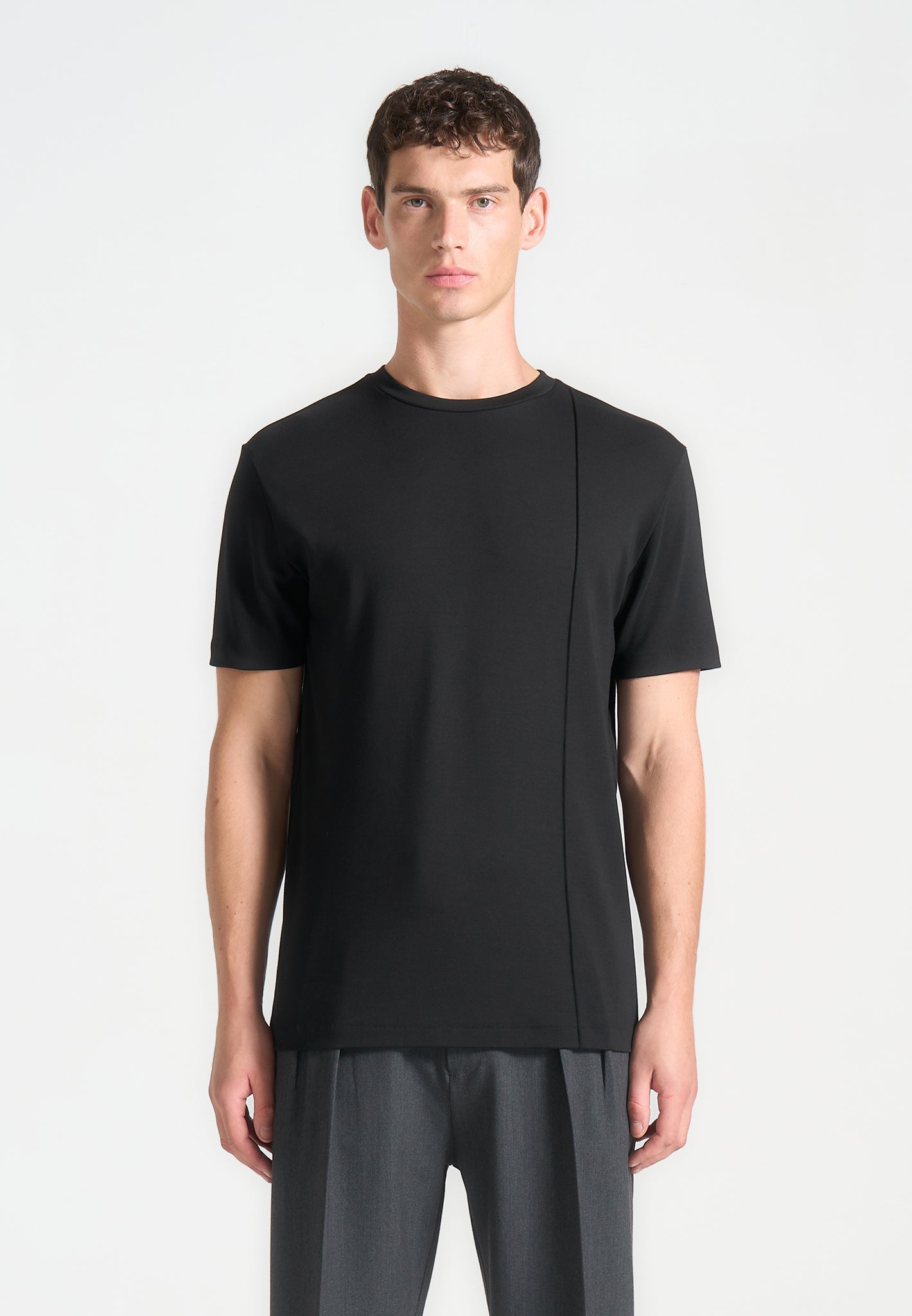 eternel-regular-fit-cotton-t-shirt-with-pintuck-black 