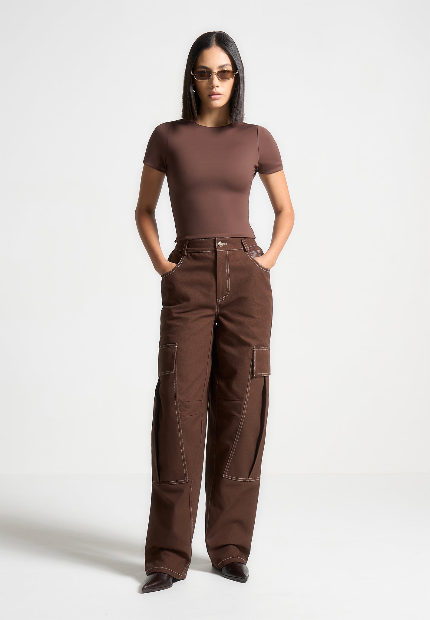 eternelle-double-layer-short-sleeve-t-shirt-brown 
