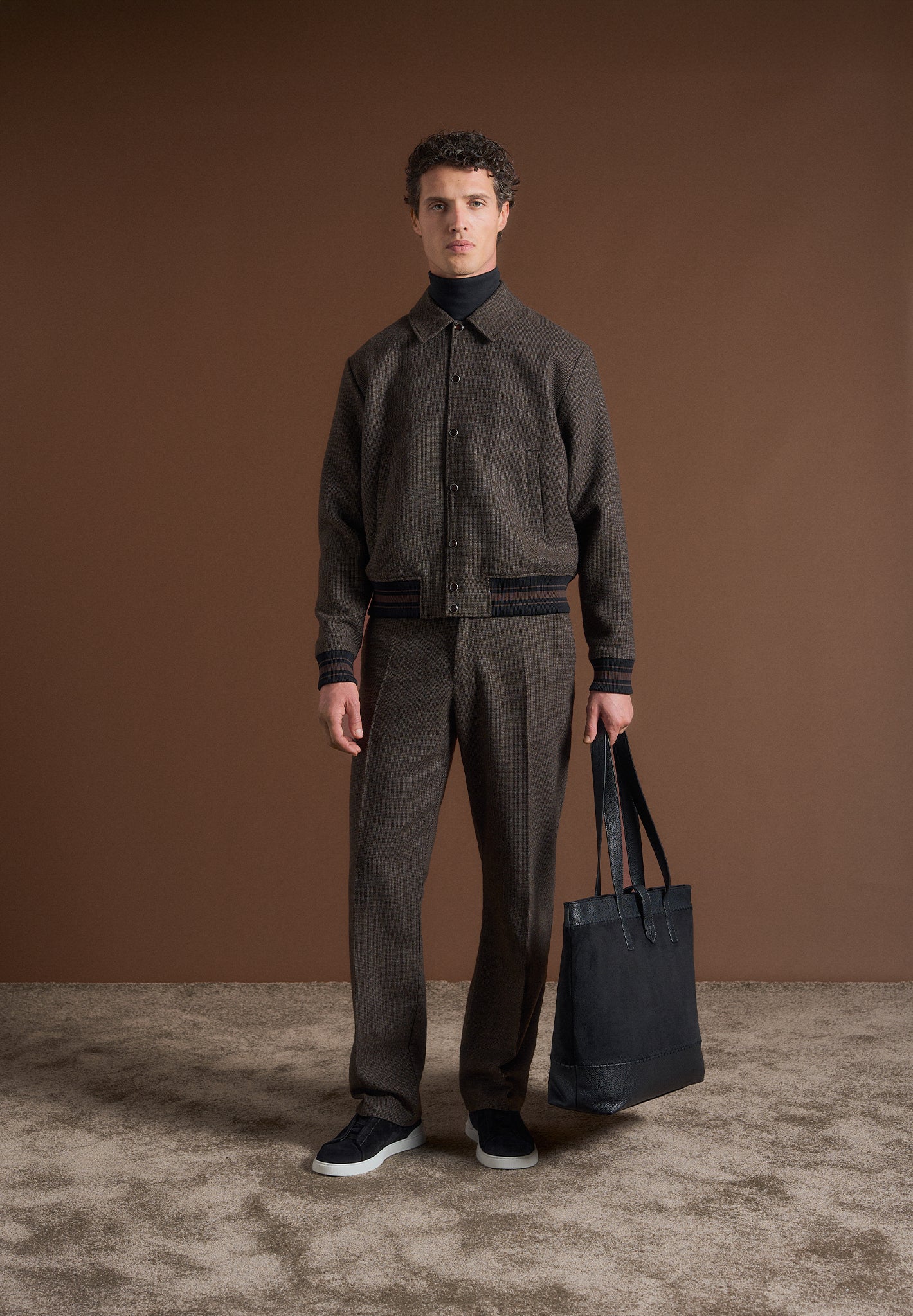 regular-fit-houndstooth-wool-blend-trousers-brown