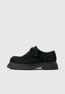 L’Atelier - Suede Lace-up Shoe - Black