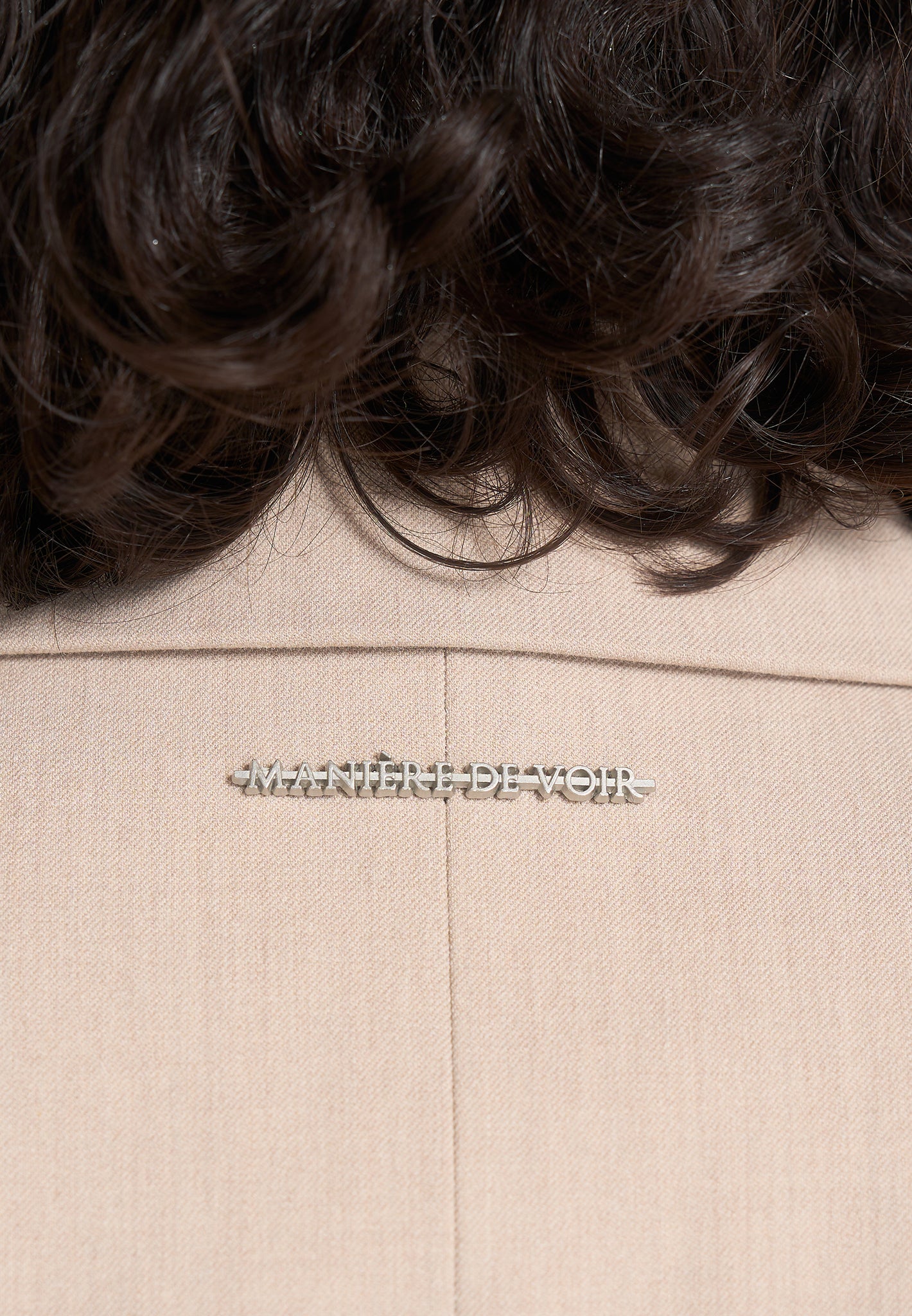 Kira - Tie-Waist Barrel Leg Tailored Jumpsuit - Beige