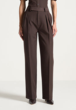 julie-pinstripe-twin-pleat-tailored-pants-brown