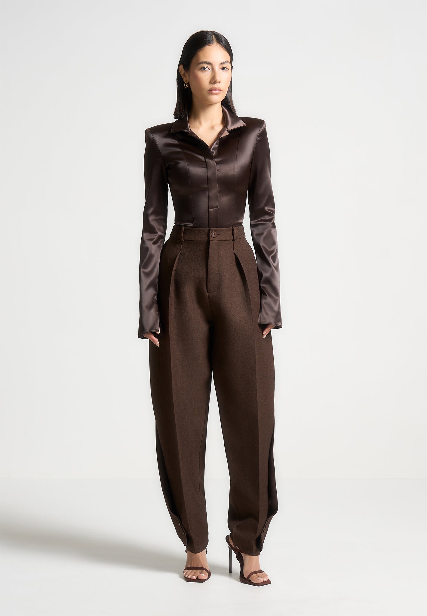 wide-shoulder-satin-shirt-bodysuit-brown 
