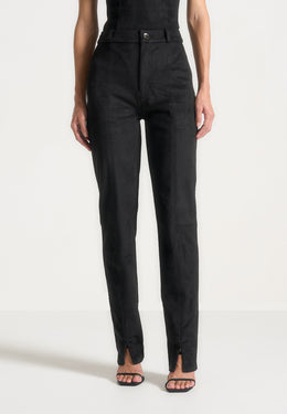 suede-straight-leg-pants-black