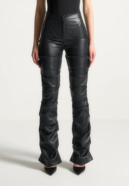 caroline-tacked-leather-fit-and-flare-pants-black