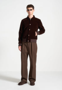 Velvet Trucker Jacket - Brown